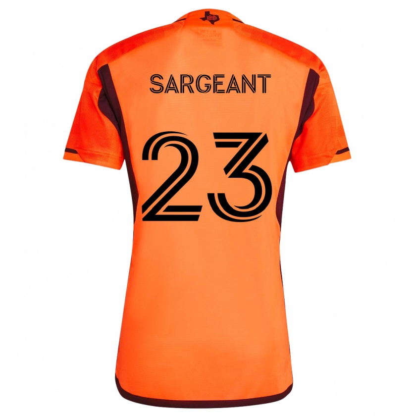 Kandiny Enfant Maillot Kieran Sargeant #23 Orange Noir Tenues Domicile 2024/25 T-Shirt