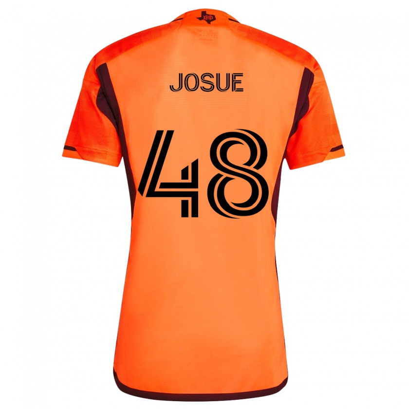 Kandiny Enfant Maillot Josué Souza #48 Orange Noir Tenues Domicile 2024/25 T-Shirt