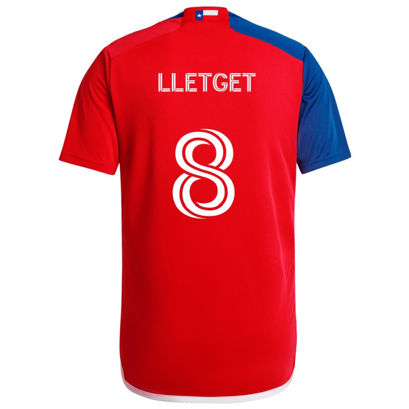 Kandiny Enfant Maillot Sebastian Lletget #8 Bleu Rouge Tenues Domicile 2024/25 T-Shirt