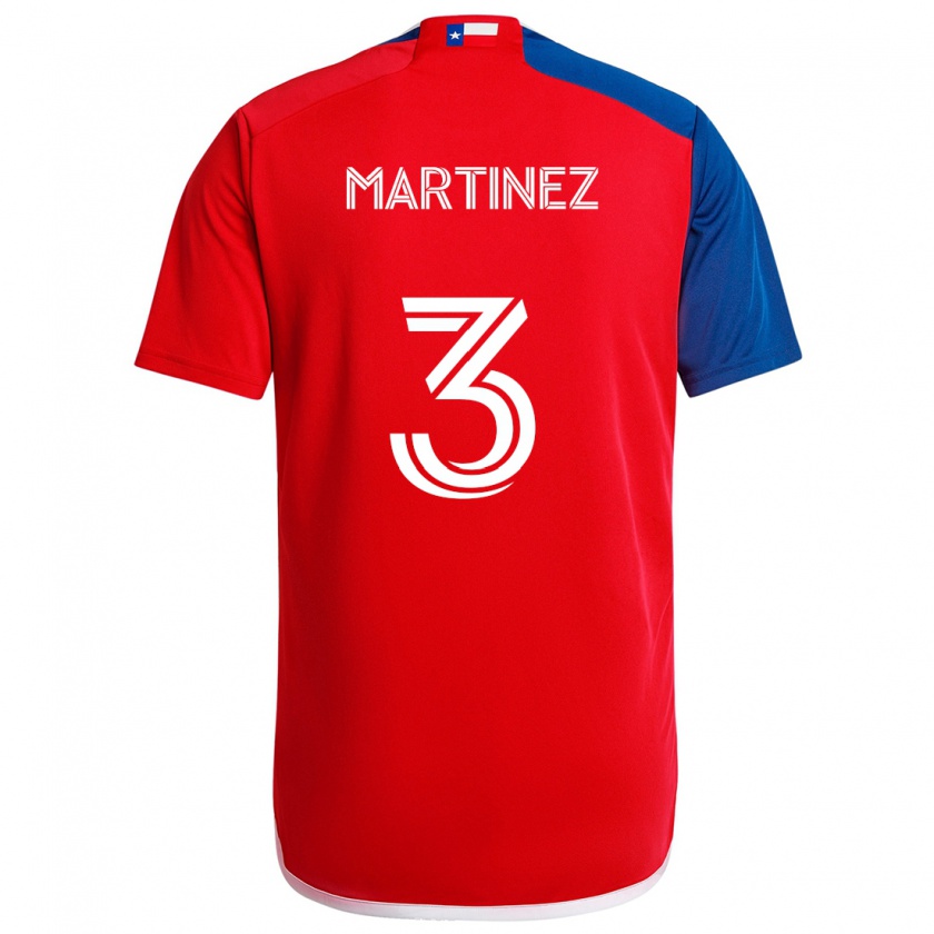 Kandiny Enfant Maillot José Antonio Martínez #3 Bleu Rouge Tenues Domicile 2024/25 T-Shirt