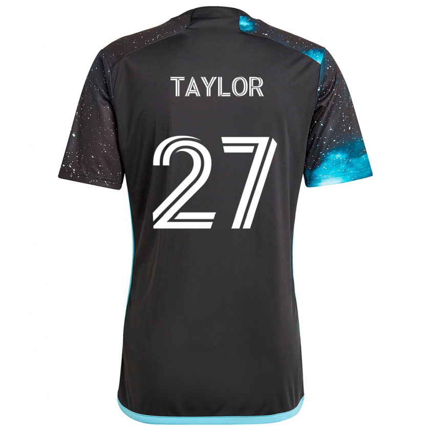 Kandiny Enfant Maillot D.j. Taylor #27 Noir Bleu Tenues Domicile 2024/25 T-Shirt