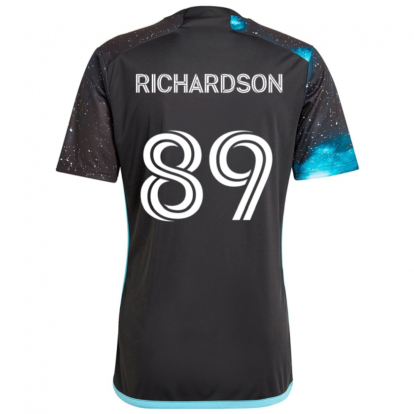 Kandiny Enfant Maillot Nick Richardson #89 Noir Bleu Tenues Domicile 2024/25 T-Shirt