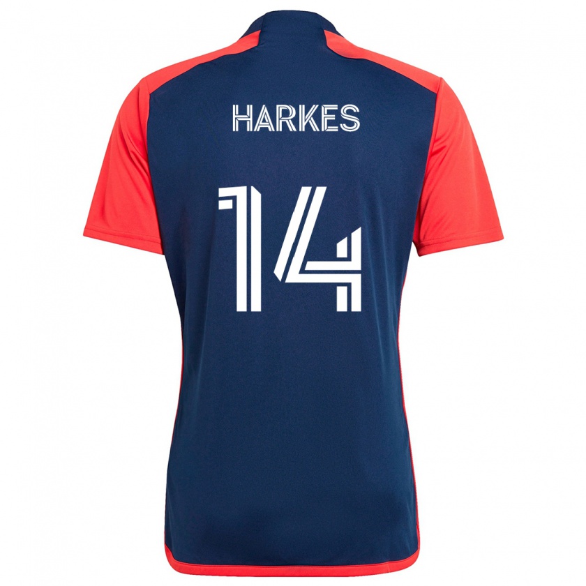 Kandiny Enfant Maillot Ian Harkes #14 Bleu Rouge Tenues Domicile 2024/25 T-Shirt