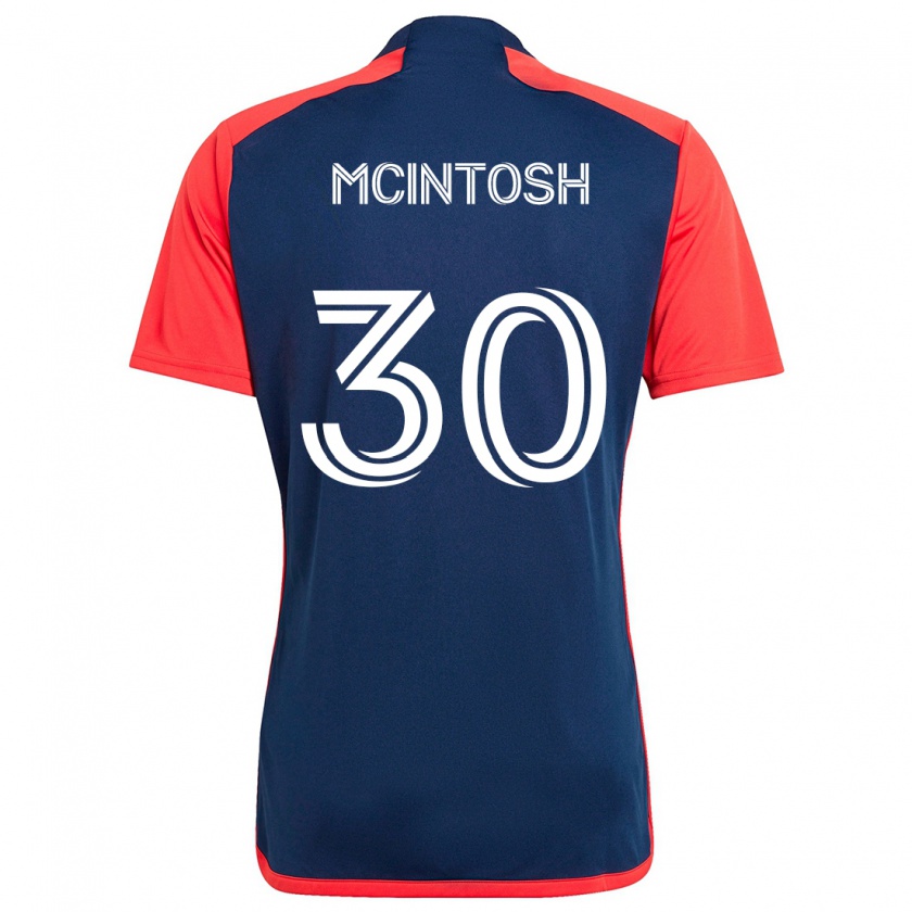 Kandiny Enfant Maillot Damario Mcintosh #30 Bleu Rouge Tenues Domicile 2024/25 T-Shirt