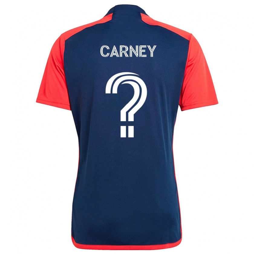 Kandiny Enfant Maillot Ryan Carney #0 Bleu Rouge Tenues Domicile 2024/25 T-Shirt