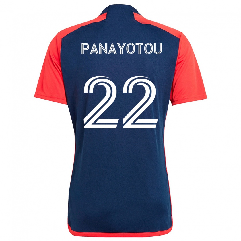 Kandiny Enfant Maillot Jack Panayotou #22 Bleu Rouge Tenues Domicile 2024/25 T-Shirt