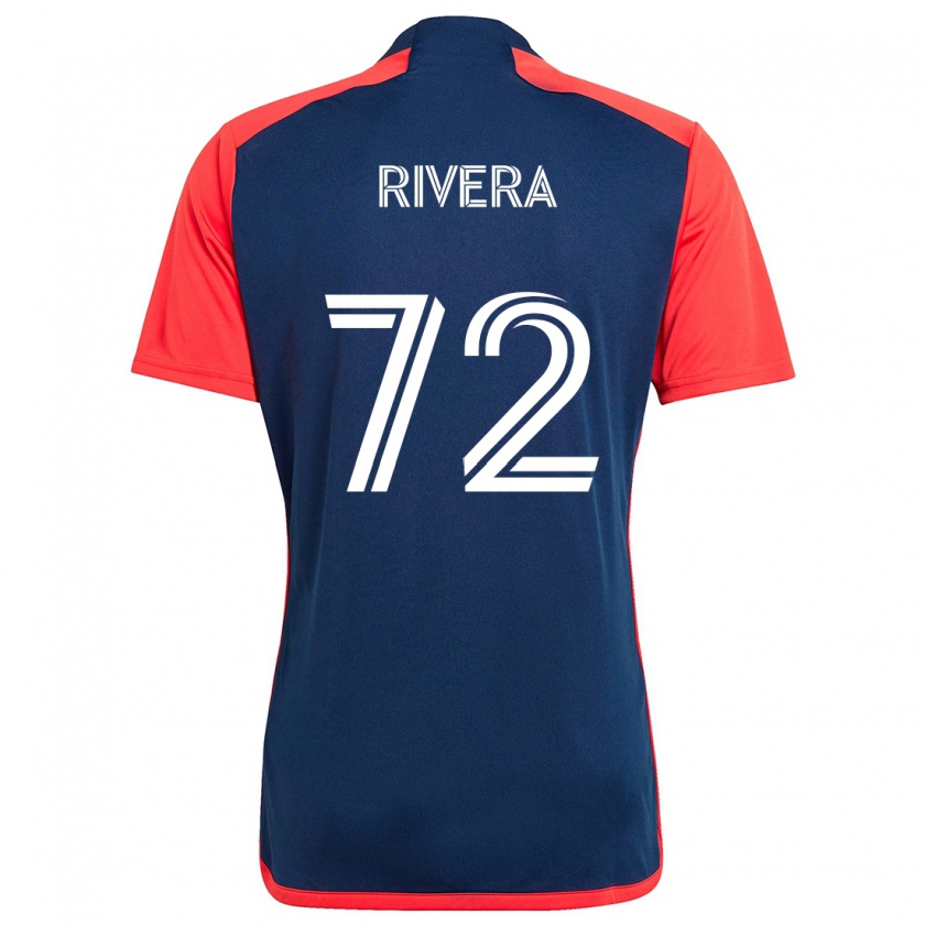 Kandiny Enfant Maillot Damián Rivera #72 Bleu Rouge Tenues Domicile 2024/25 T-Shirt