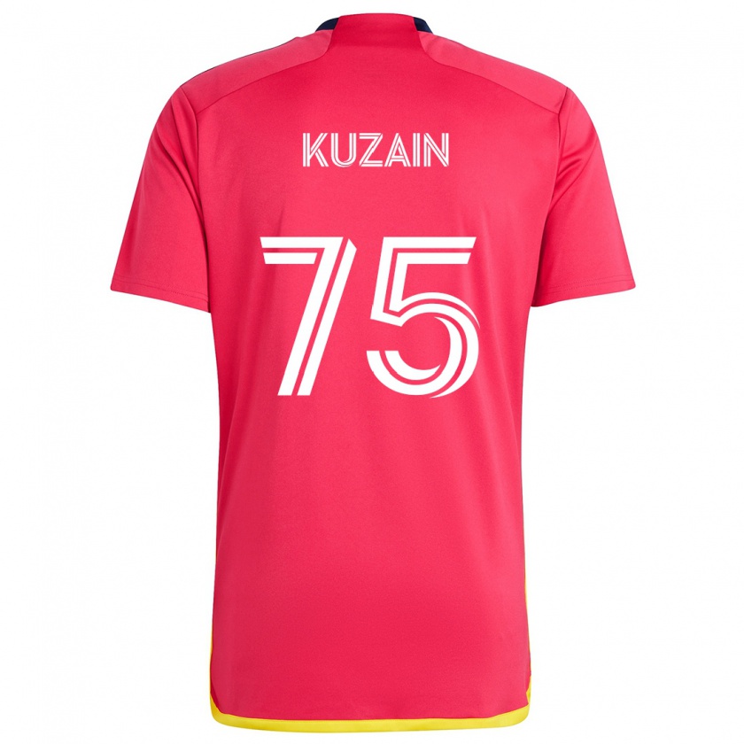 Kandiny Enfant Maillot Wan Kuzain #75 Rouge Bleu Tenues Domicile 2024/25 T-Shirt