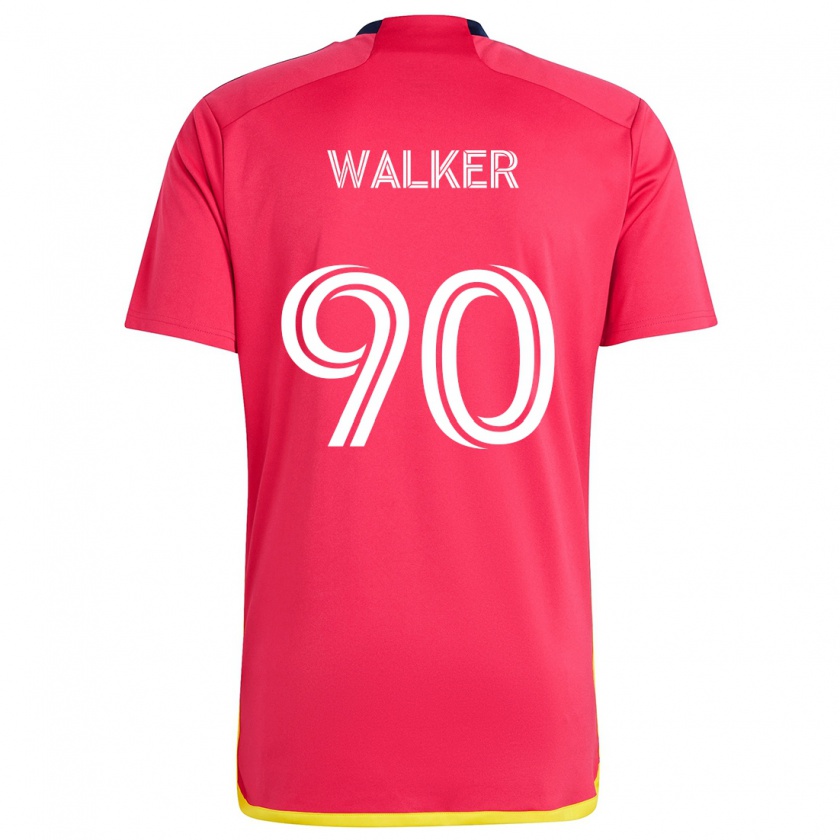 Kandiny Enfant Maillot Eric Walker #90 Rouge Bleu Tenues Domicile 2024/25 T-Shirt