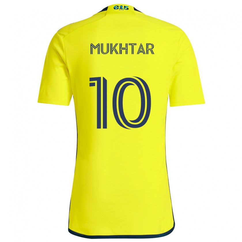 Kandiny Enfant Maillot Hany Mukhtar #10 Jaune Bleu Tenues Domicile 2024/25 T-Shirt