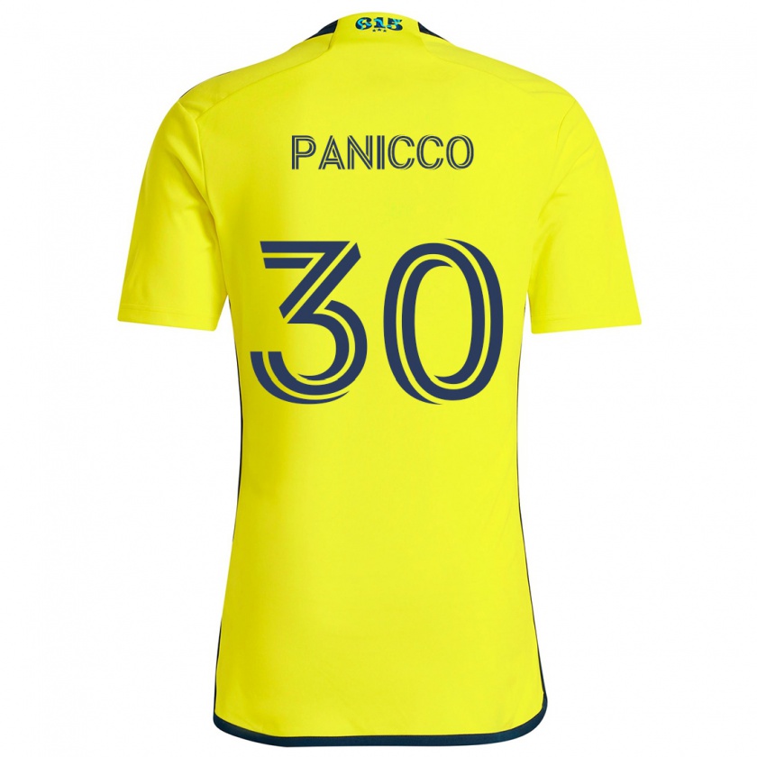 Kandiny Enfant Maillot Elliot Panicco #30 Jaune Bleu Tenues Domicile 2024/25 T-Shirt