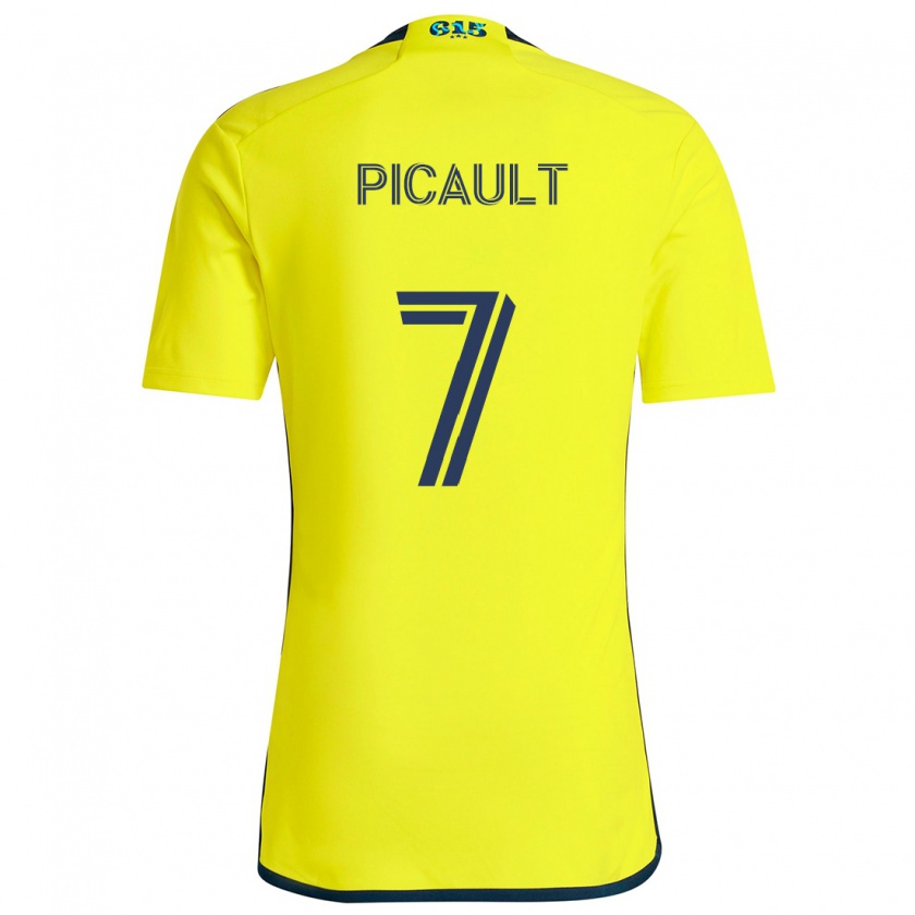 Kandiny Enfant Maillot Fafà Picault #7 Jaune Bleu Tenues Domicile 2024/25 T-Shirt