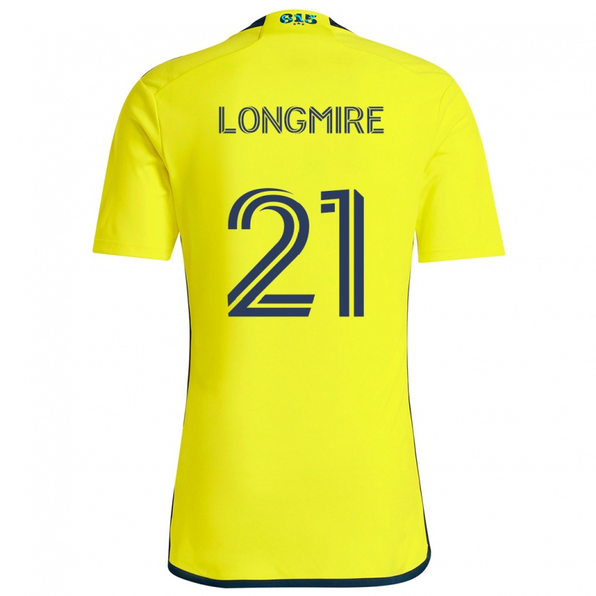 Kandiny Enfant Maillot Ahmed Longmire #21 Jaune Bleu Tenues Domicile 2024/25 T-Shirt