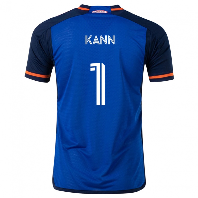 Kandiny Enfant Maillot Alec Kann #1 Bleu Blanc Tenues Domicile 2024/25 T-Shirt