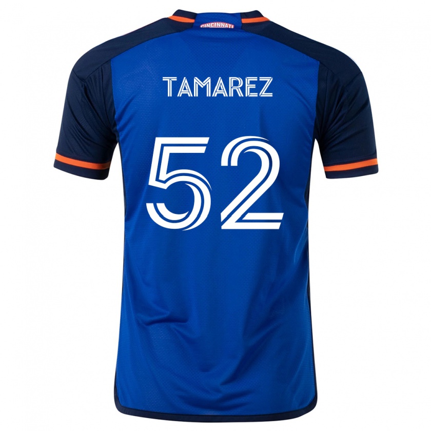 Kandiny Enfant Maillot Lucas Tamarez #52 Bleu Blanc Tenues Domicile 2024/25 T-Shirt