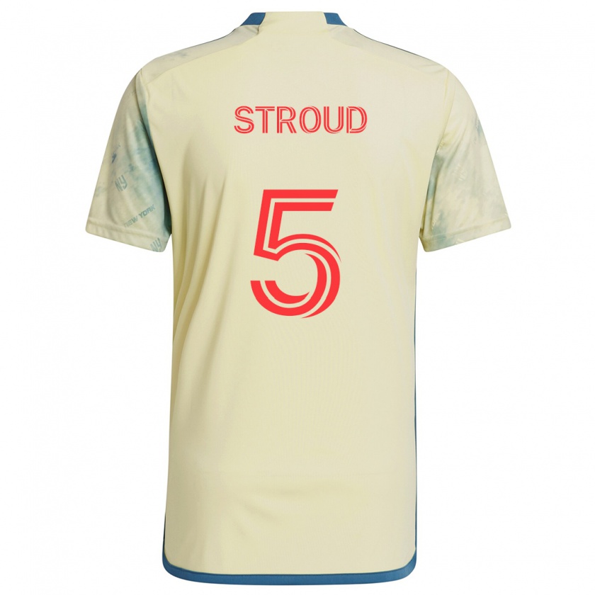 Kandiny Enfant Maillot Peter Stroud #5 Jaune Rouge Bleu Tenues Domicile 2024/25 T-Shirt