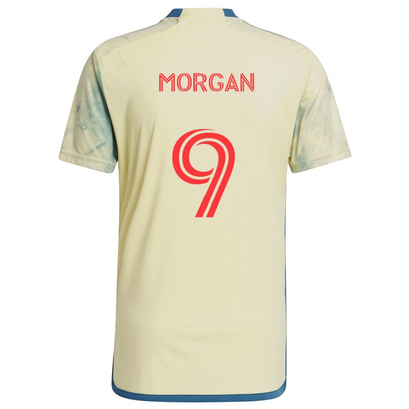 Kandiny Enfant Maillot Lewis Morgan #9 Jaune Rouge Bleu Tenues Domicile 2024/25 T-Shirt