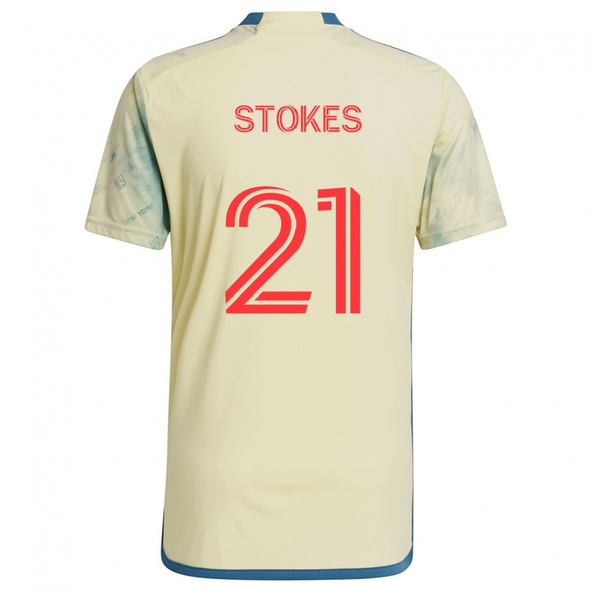 Kandiny Enfant Maillot Aidan Stokes #21 Jaune Rouge Bleu Tenues Domicile 2024/25 T-Shirt