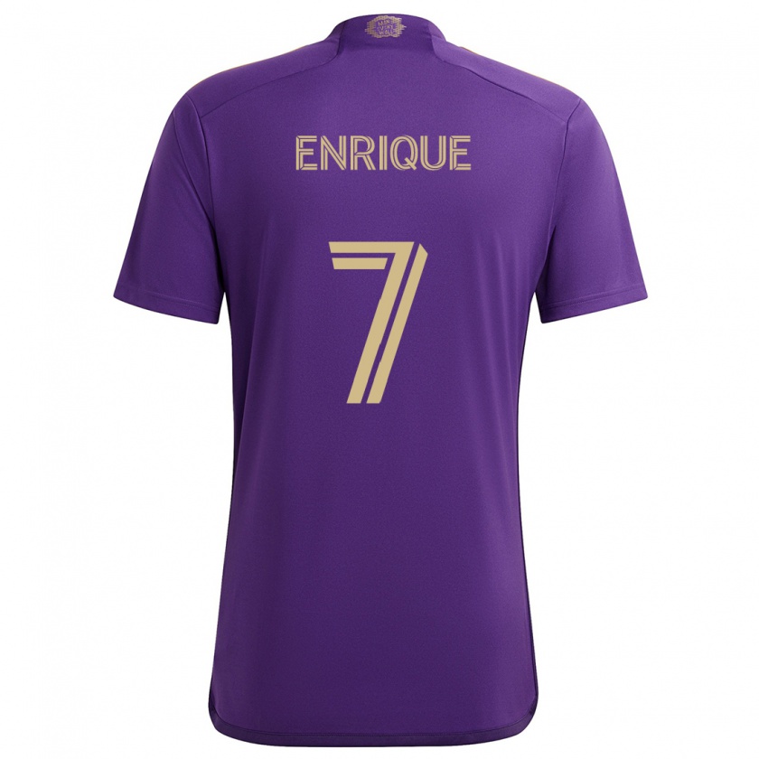 Kandiny Enfant Maillot Ramiro Enrique #7 Violet Jaune Tenues Domicile 2024/25 T-Shirt