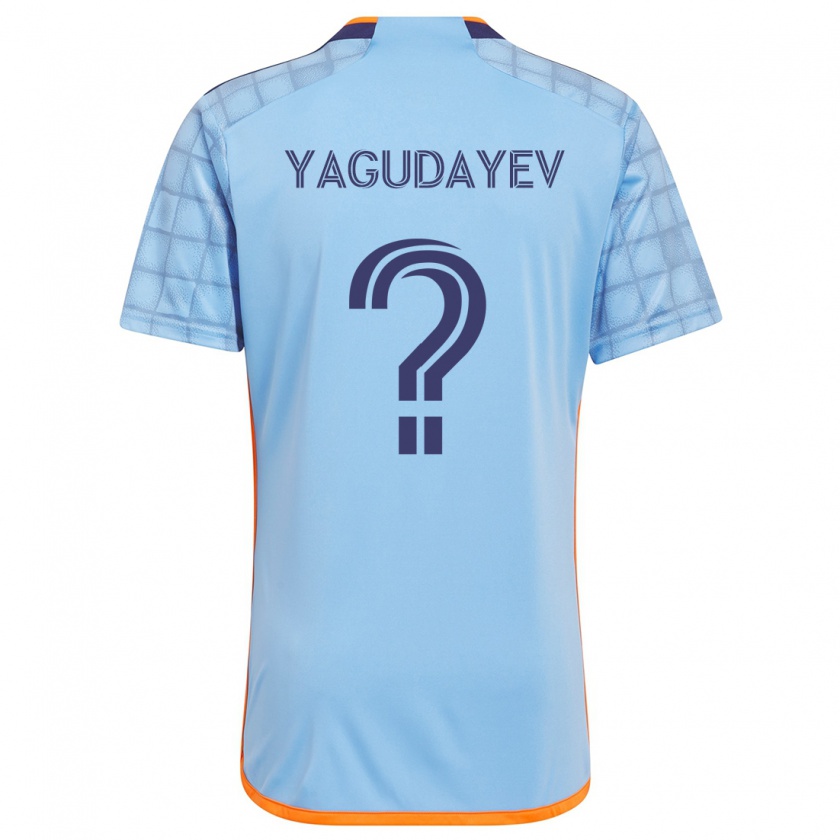 Kandiny Enfant Maillot Alexander Yagudayev #0 Bleu Orange Tenues Domicile 2024/25 T-Shirt