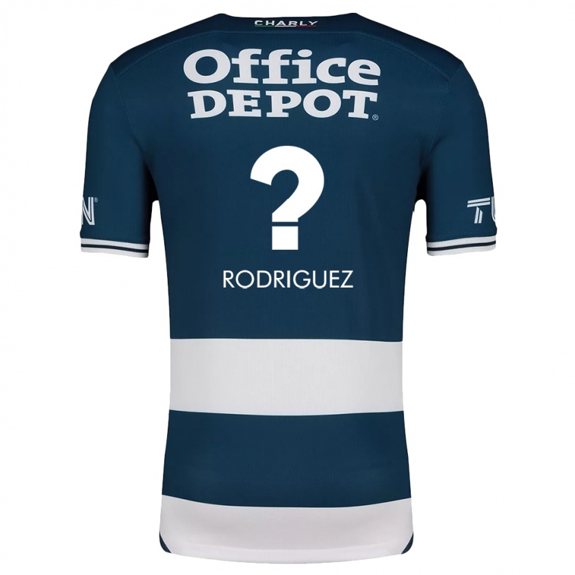 Kandiny Enfant Maillot Emilio Rodríguez #0 Bleu Blanc Tenues Domicile 2024/25 T-Shirt