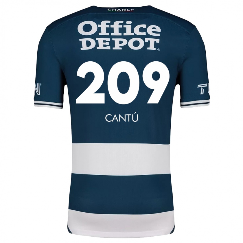 Kandiny Enfant Maillot Juan Cantú #209 Bleu Blanc Tenues Domicile 2024/25 T-Shirt