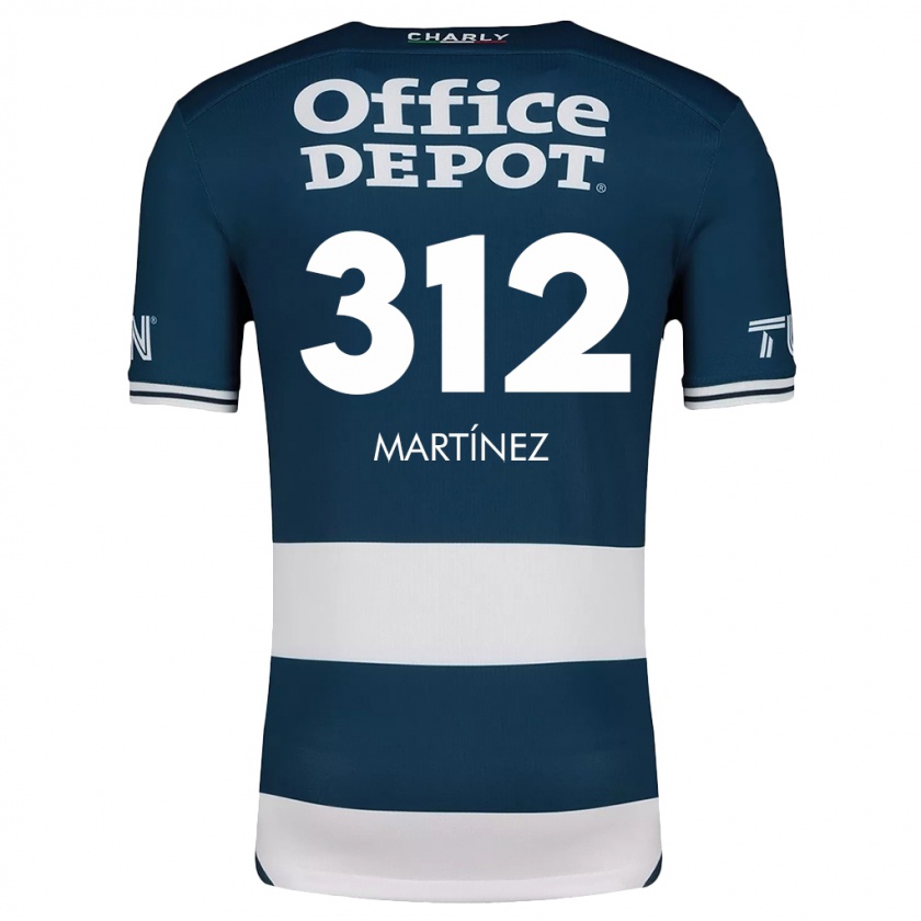 Kandiny Enfant Maillot Ulises Martínez #312 Bleu Blanc Tenues Domicile 2024/25 T-Shirt