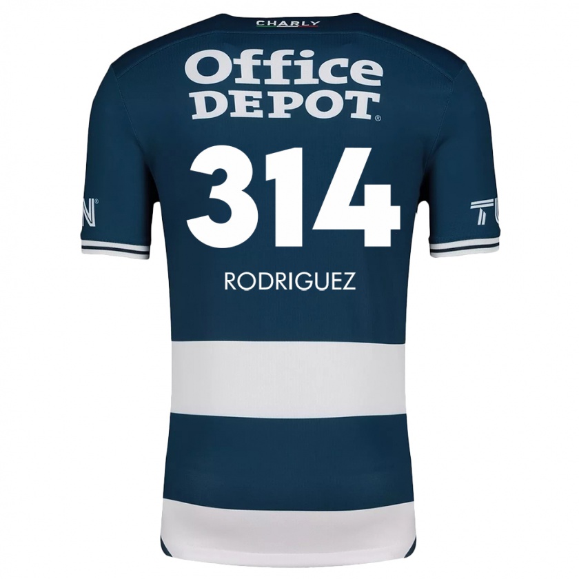 Kandiny Enfant Maillot Alan Rodríguez #314 Bleu Blanc Tenues Domicile 2024/25 T-Shirt