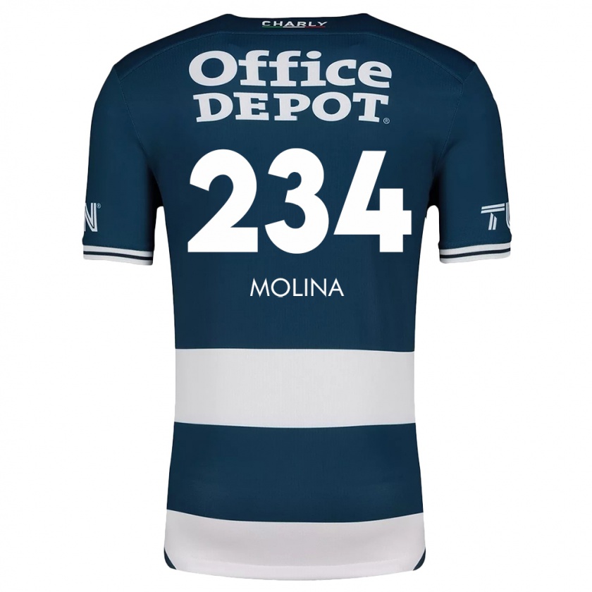 Kandiny Enfant Maillot Yoshimar Molina #234 Bleu Blanc Tenues Domicile 2024/25 T-Shirt