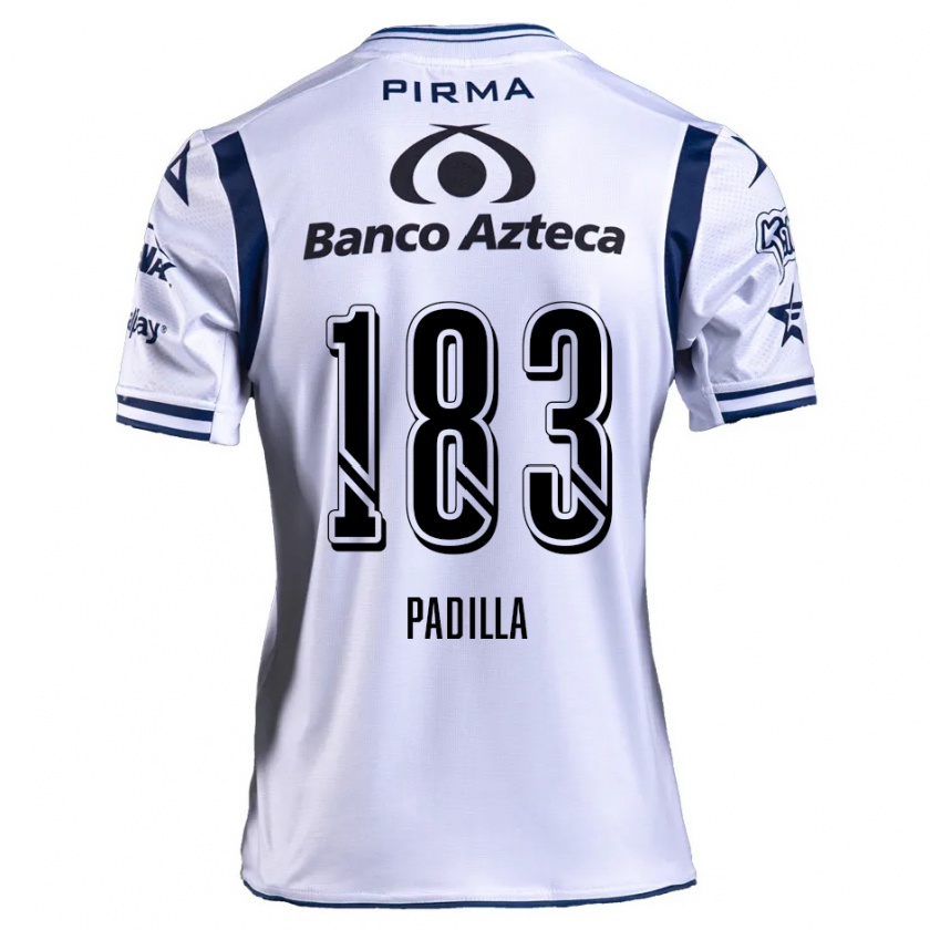 Kandiny Enfant Maillot Donovan Padilla #183 Blanc Bleu Marine Tenues Domicile 2024/25 T-Shirt