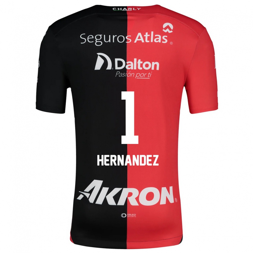 Kandiny Enfant Maillot José Hernández #1 Rouge Noir Tenues Domicile 2024/25 T-Shirt