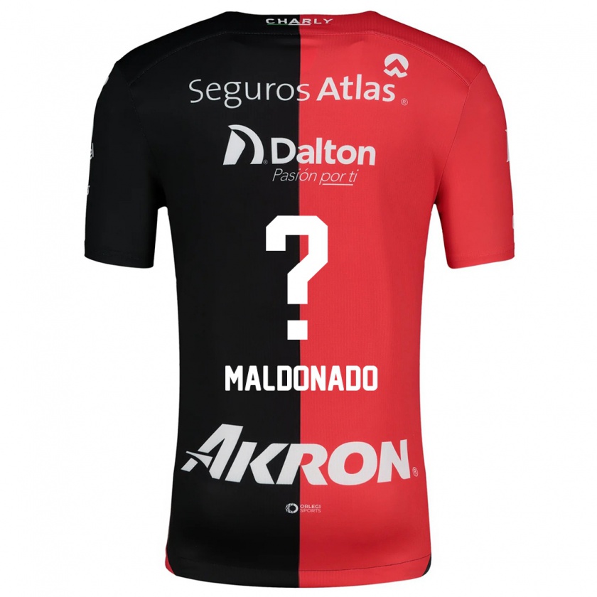 Kandiny Enfant Maillot Leonardo Pérez Maldonado #0 Rouge Noir Tenues Domicile 2024/25 T-Shirt