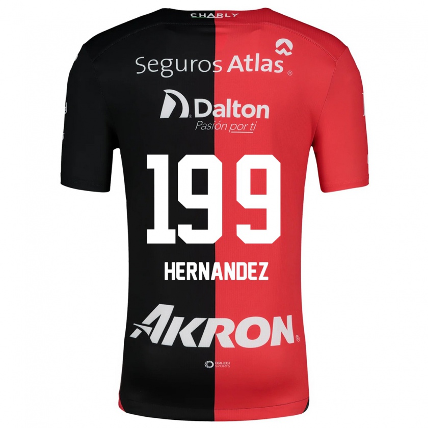 Kandiny Enfant Maillot Sergio Hernández #199 Rouge Noir Tenues Domicile 2024/25 T-Shirt