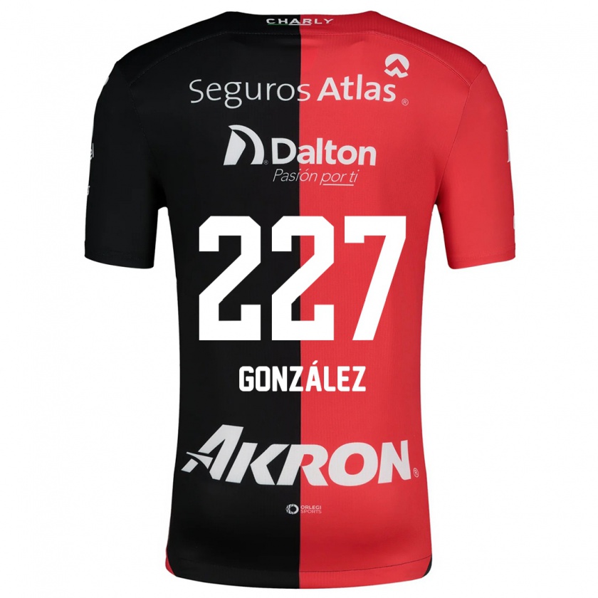 Kandiny Enfant Maillot Rodolfo González #227 Rouge Noir Tenues Domicile 2024/25 T-Shirt