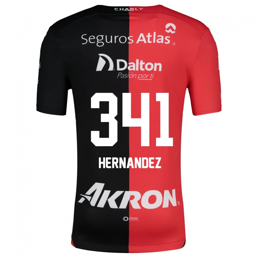 Kandiny Enfant Maillot Leonardo Hernández #341 Rouge Noir Tenues Domicile 2024/25 T-Shirt