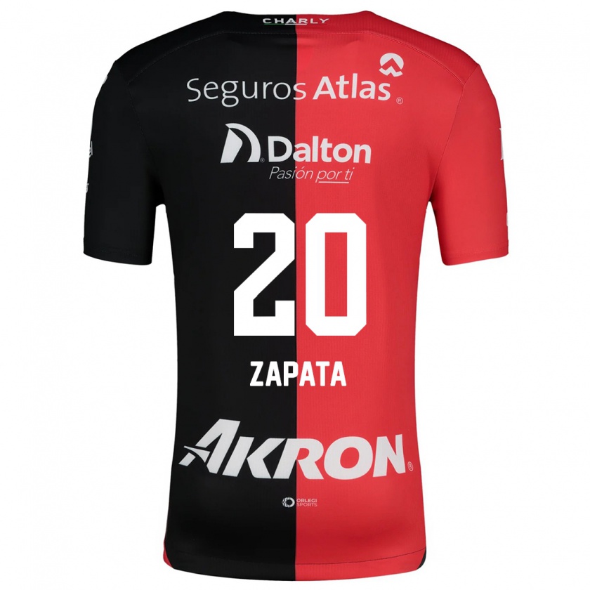 Kandiny Enfant Maillot Juan Zapata #20 Rouge Noir Tenues Domicile 2024/25 T-Shirt