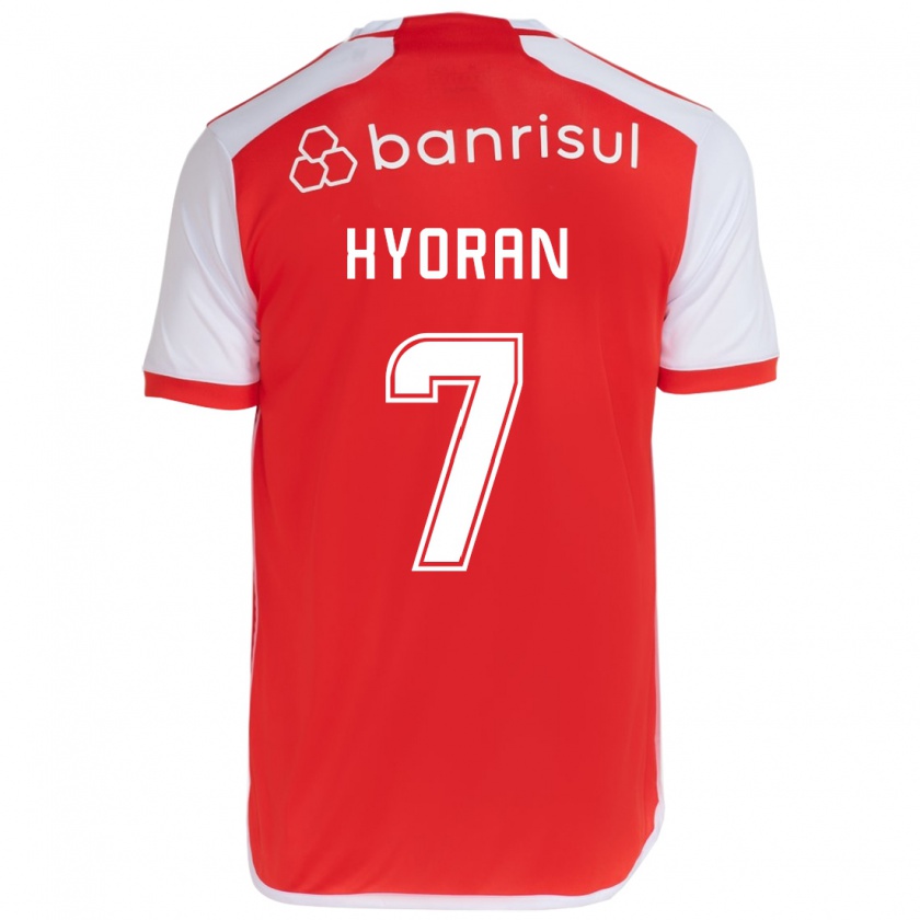 Kandiny Enfant Maillot Hyoran #7 Rouge Blanc Tenues Domicile 2024/25 T-Shirt