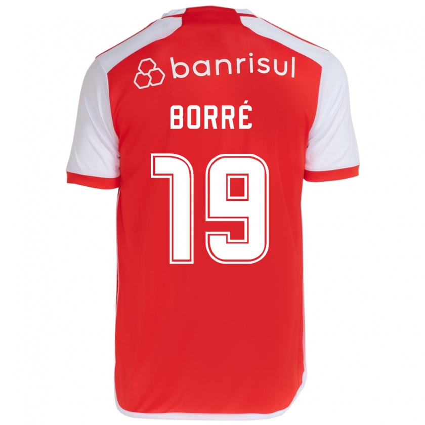 Kandiny Enfant Maillot Rafael Borré #19 Rouge Blanc Tenues Domicile 2024/25 T-Shirt