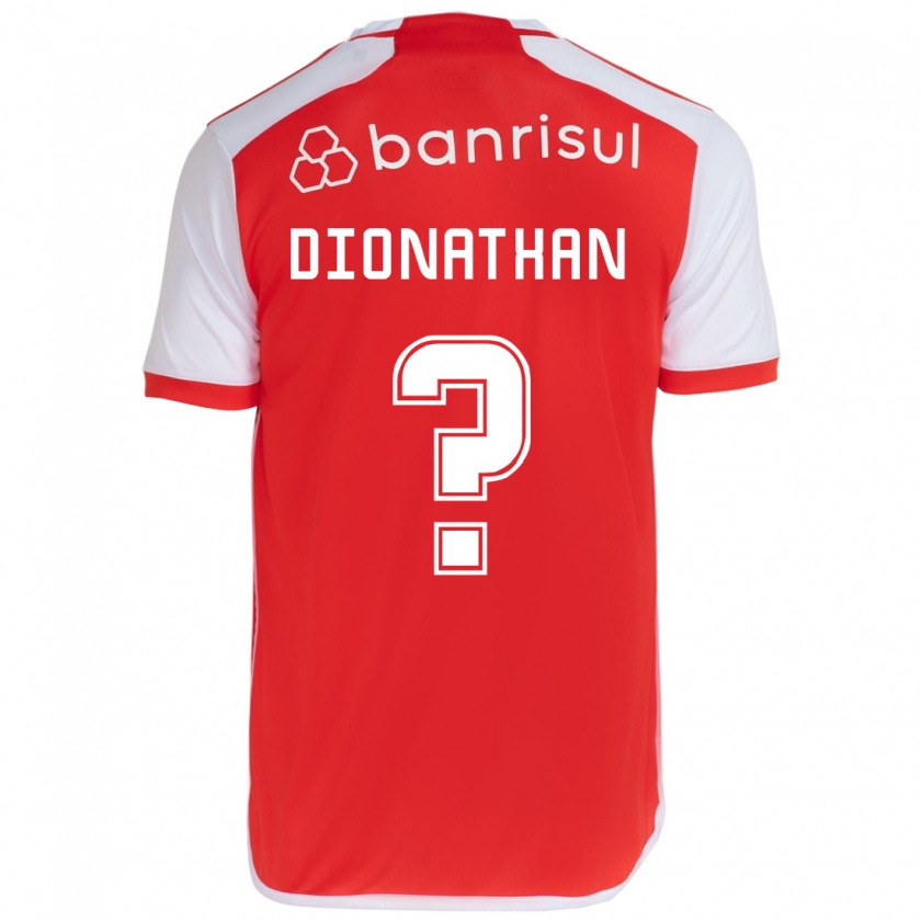 Kandiny Enfant Maillot Dionathan #0 Rouge Blanc Tenues Domicile 2024/25 T-Shirt