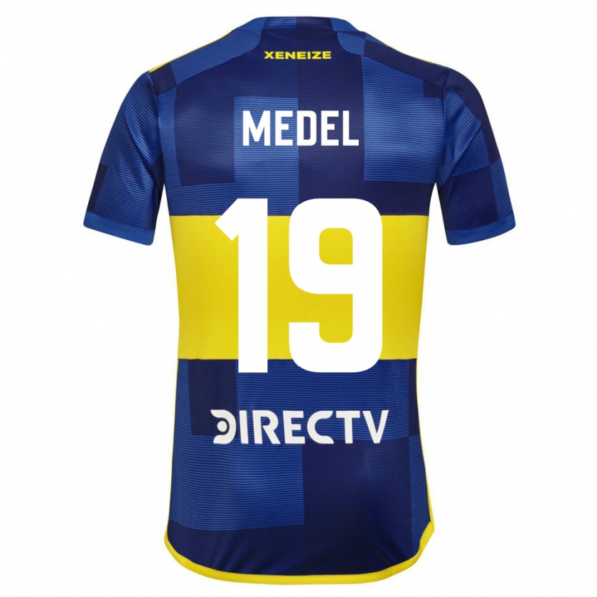 Kandiny Enfant Maillot Gary Medel #19 Bleu Jaune Tenues Domicile 2024/25 T-Shirt