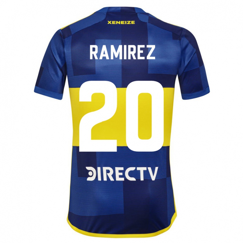 Kandiny Enfant Maillot Juan Ramírez #20 Bleu Jaune Tenues Domicile 2024/25 T-Shirt