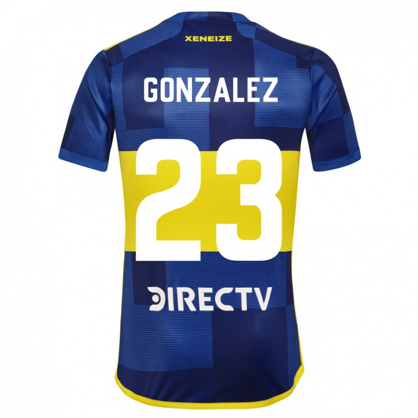 Kandiny Enfant Maillot Diego González #23 Bleu Jaune Tenues Domicile 2024/25 T-Shirt