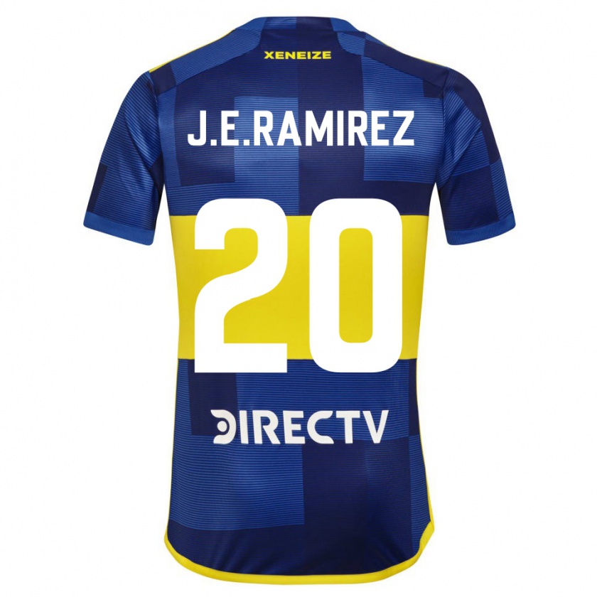 Kandiny Enfant Maillot Juan Edgardo Ramirez #20 Bleu Jaune Tenues Domicile 2024/25 T-Shirt