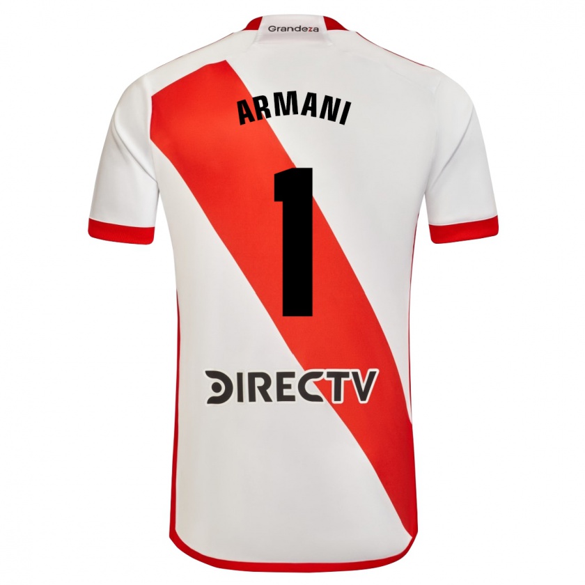 Kandiny Enfant Maillot Franco Armani #1 Blanc Rouge Tenues Domicile 2024/25 T-Shirt