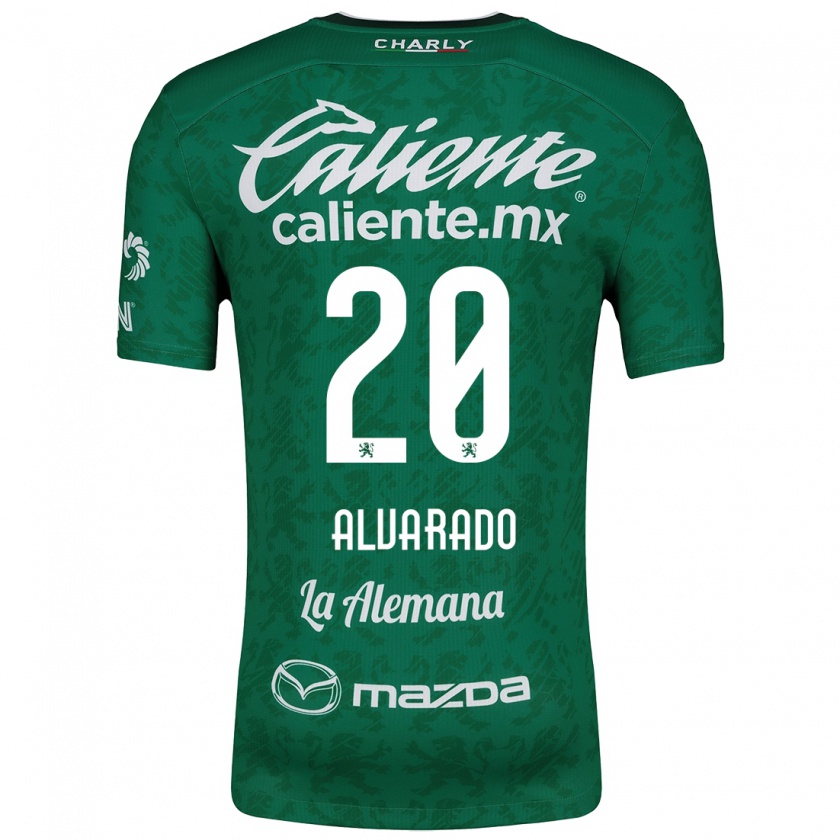 Kandiny Enfant Maillot Alfonso Alvarado #20 Vert Blanc Tenues Domicile 2024/25 T-Shirt