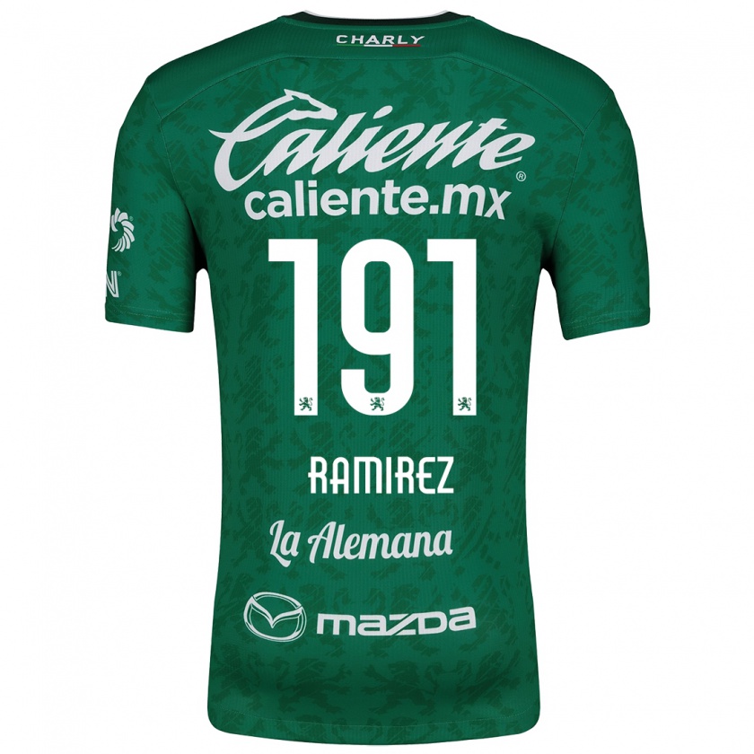 Kandiny Enfant Maillot Ian Ramírez #191 Vert Blanc Tenues Domicile 2024/25 T-Shirt