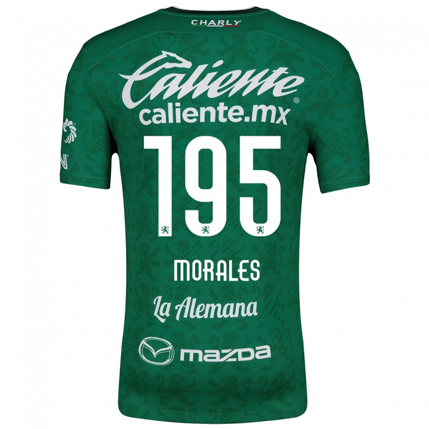 Kandiny Enfant Maillot Daniel Morales #195 Vert Blanc Tenues Domicile 2024/25 T-Shirt