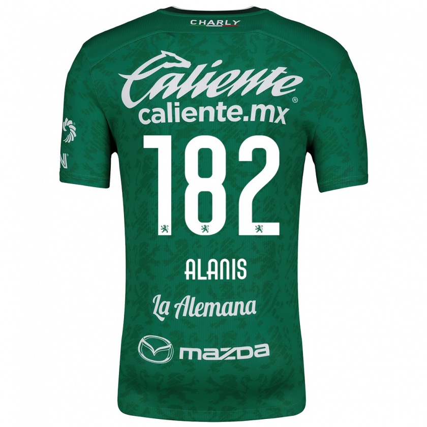 Kandiny Enfant Maillot Alejandro Alanís #182 Vert Blanc Tenues Domicile 2024/25 T-Shirt