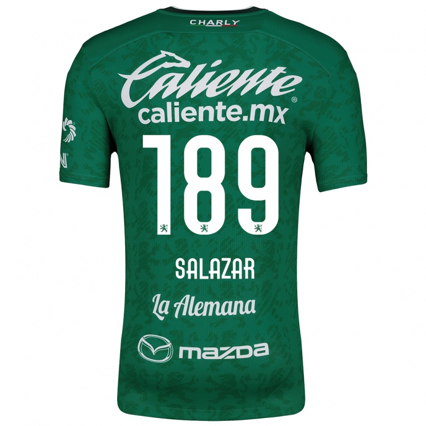 Kandiny Enfant Maillot José Salazar #189 Vert Blanc Tenues Domicile 2024/25 T-Shirt