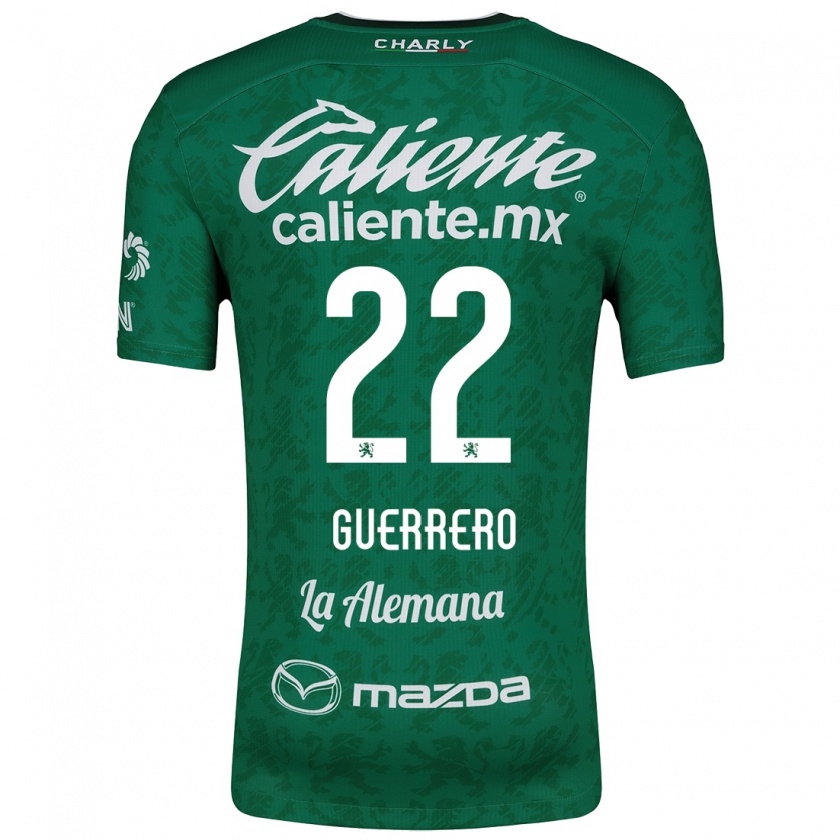 Kandiny Enfant Maillot África Guerrero #22 Vert Blanc Tenues Domicile 2024/25 T-Shirt